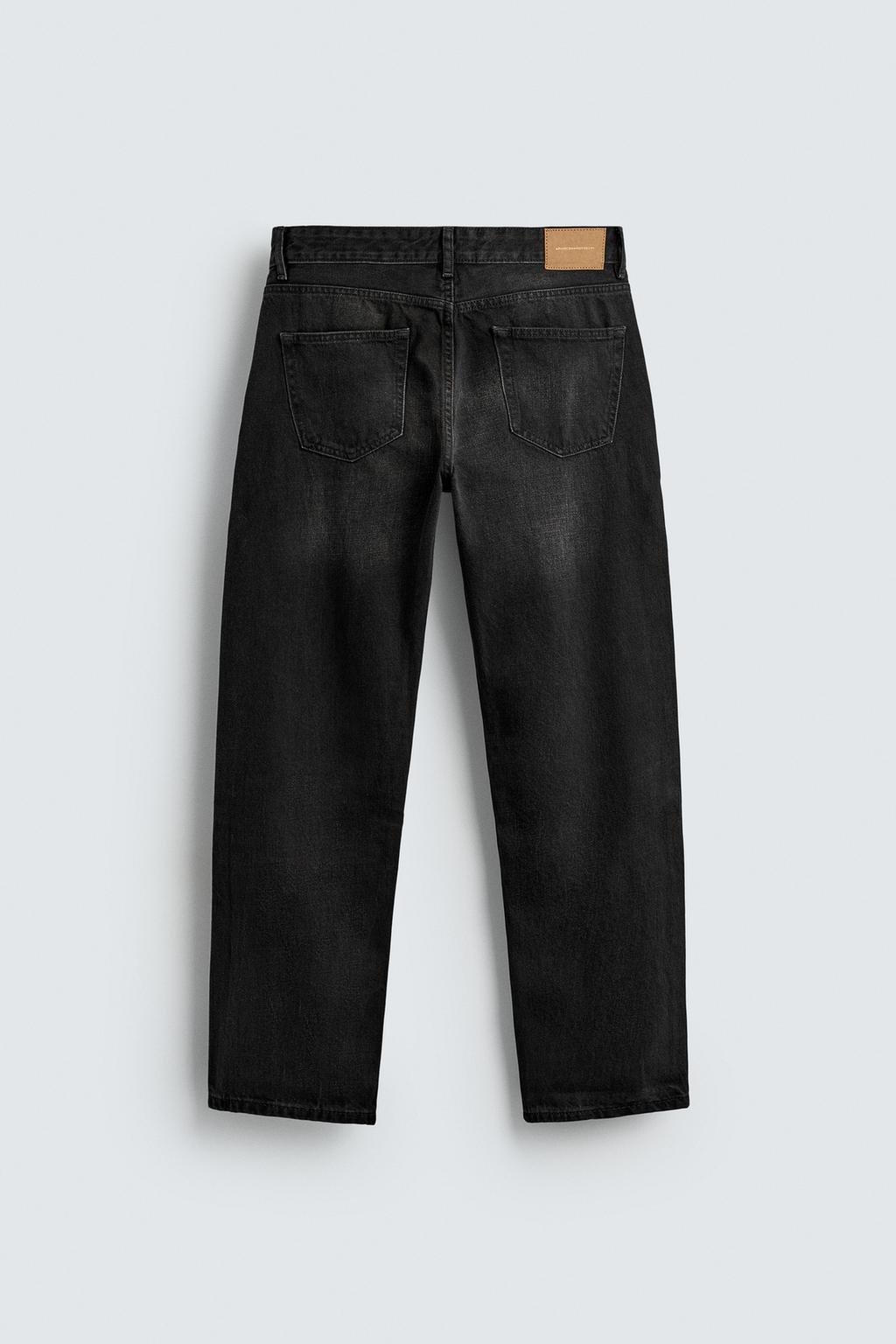 ZARA Charcoal Black Straight Fit Denim Jeans