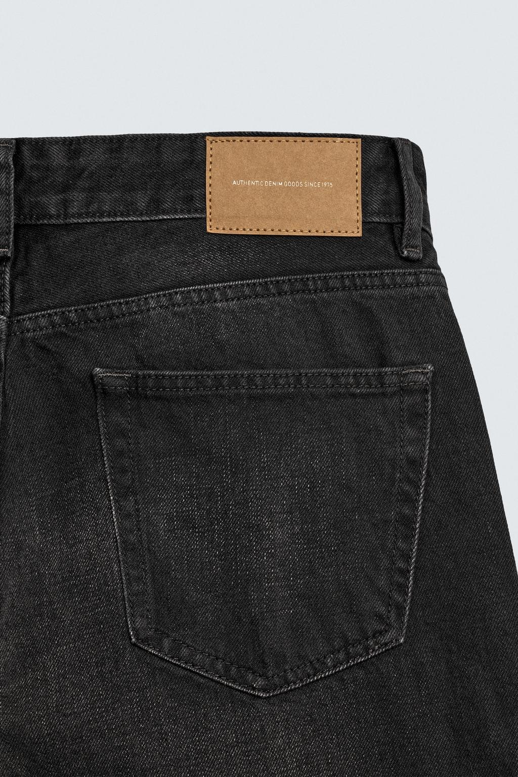 ZARA Charcoal Black Straight Fit Denim Jeans