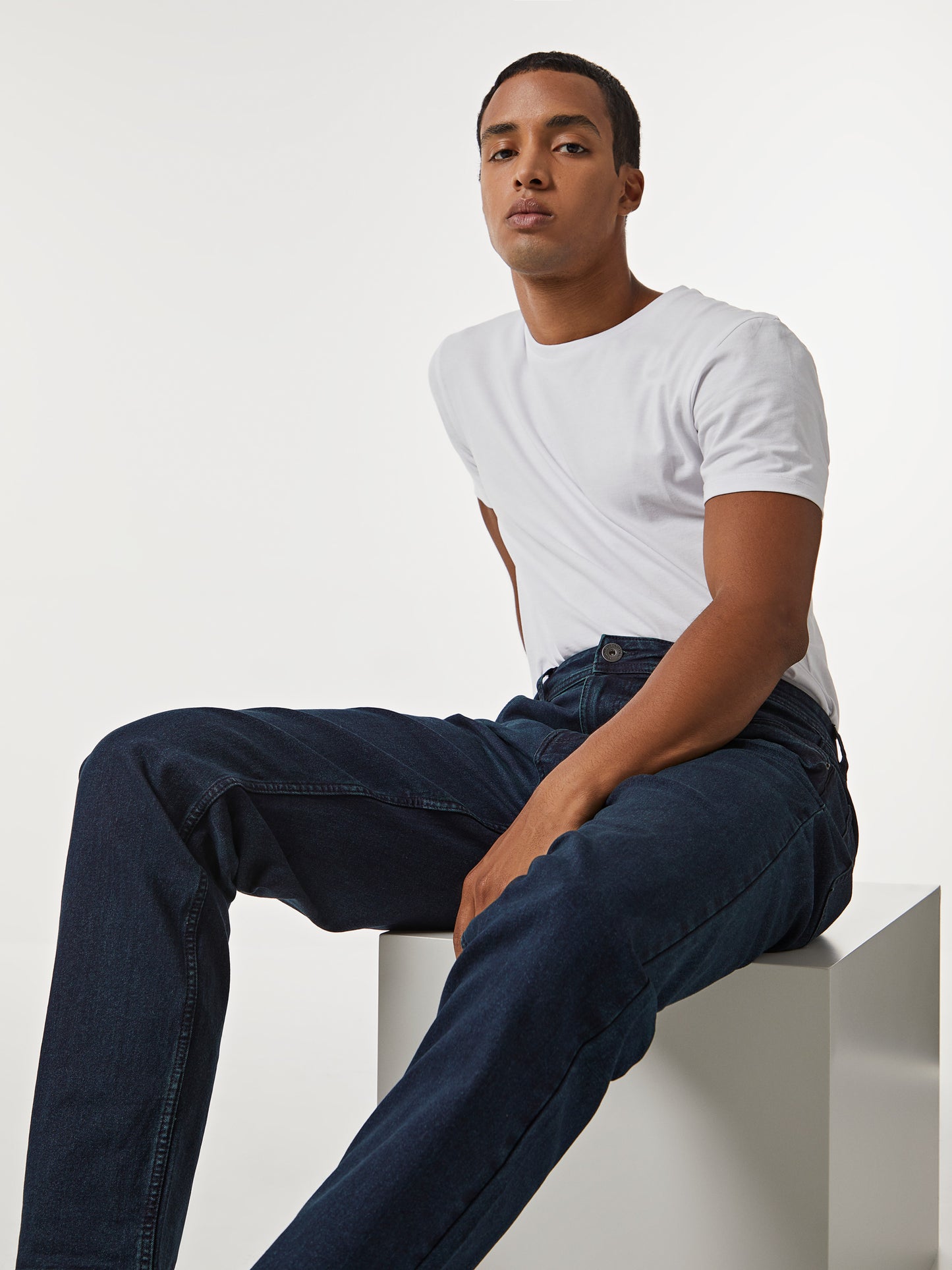 CODE Dark Blue Indigo Regular Fit Denim Jeans
