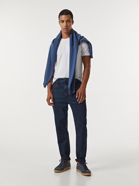 CODE Dark Blue Indigo Regular Fit Denim Jeans