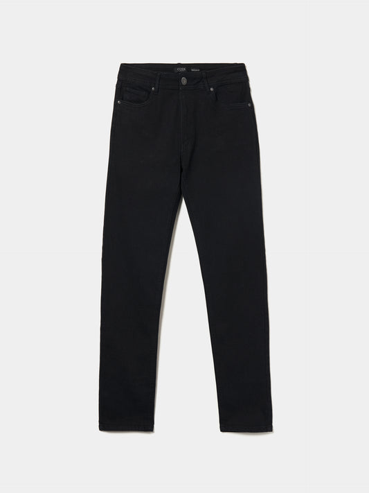 CODE Black Comfort Fit Cotton Jeans