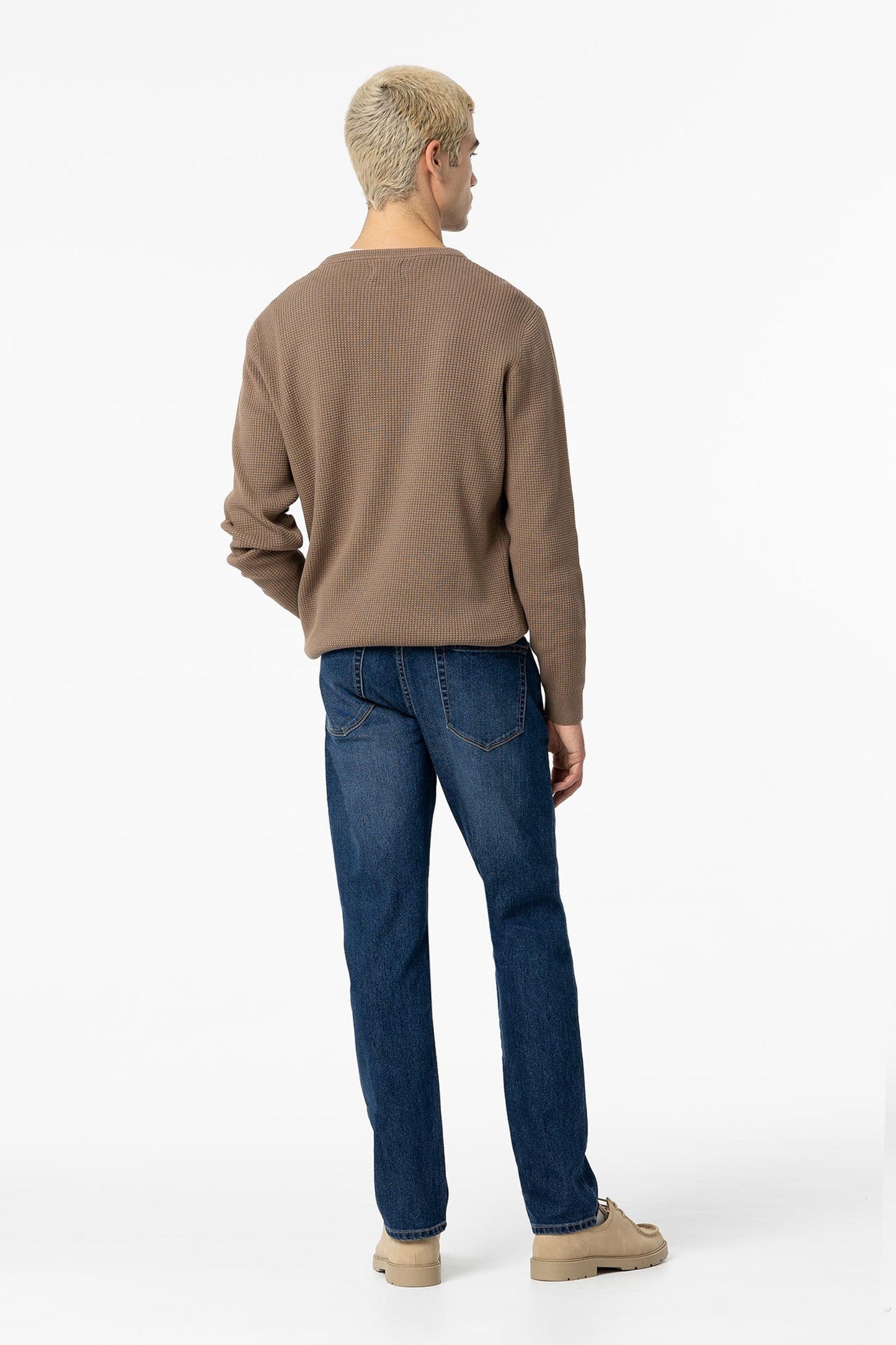 TIFFOSI Mid Blue Classic Comfort Fit Denim Jeans
