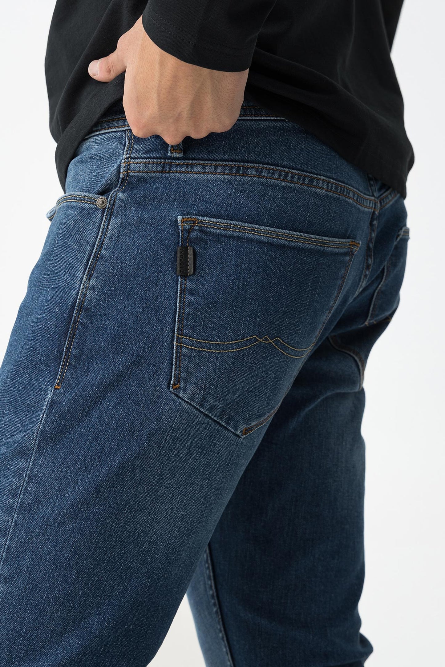 TIFFOSI Medium Blue Leo Comfort Fit Denim Jeans