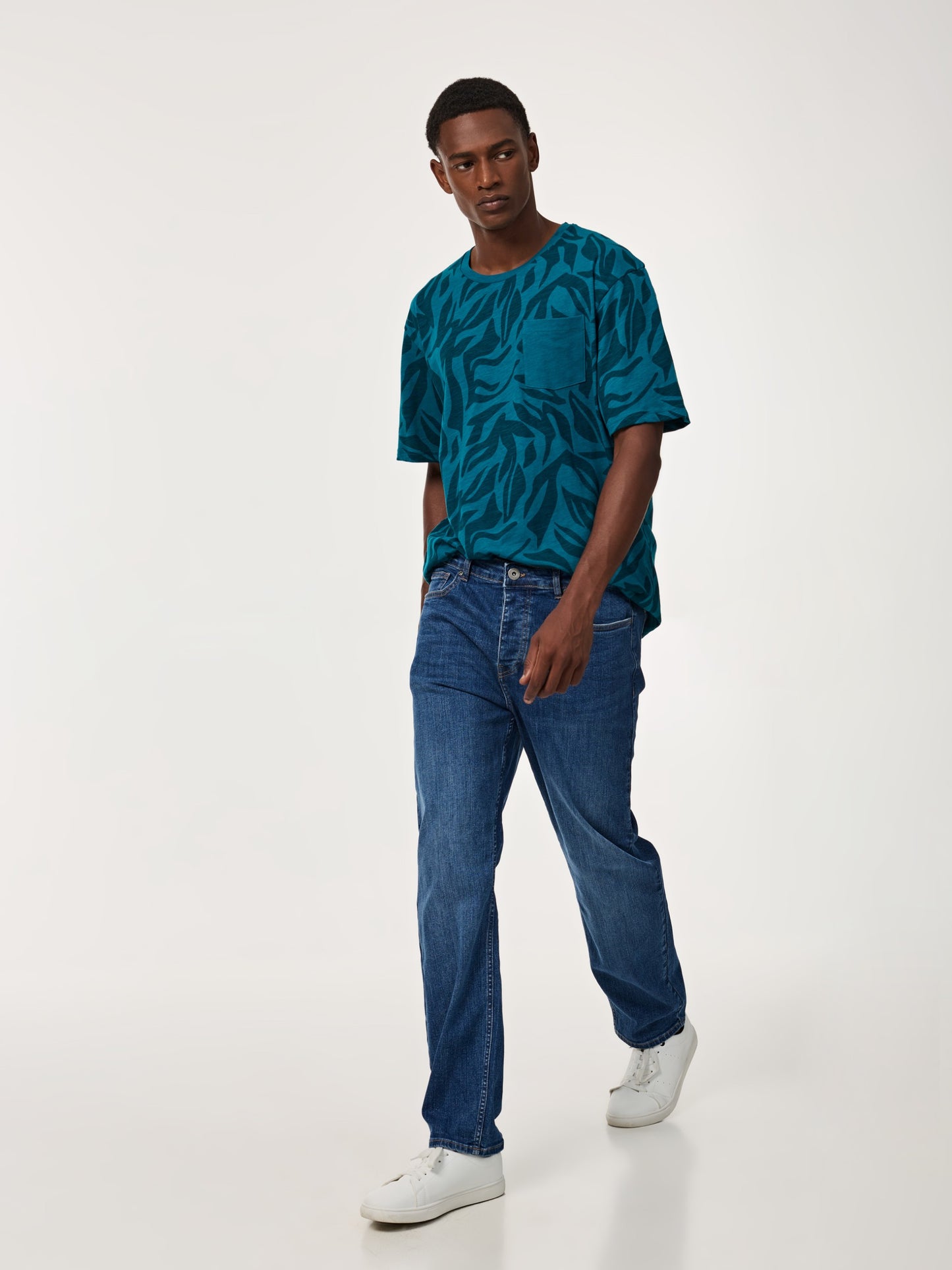 CODE Medium Blue Regular Fit Denim Jeans