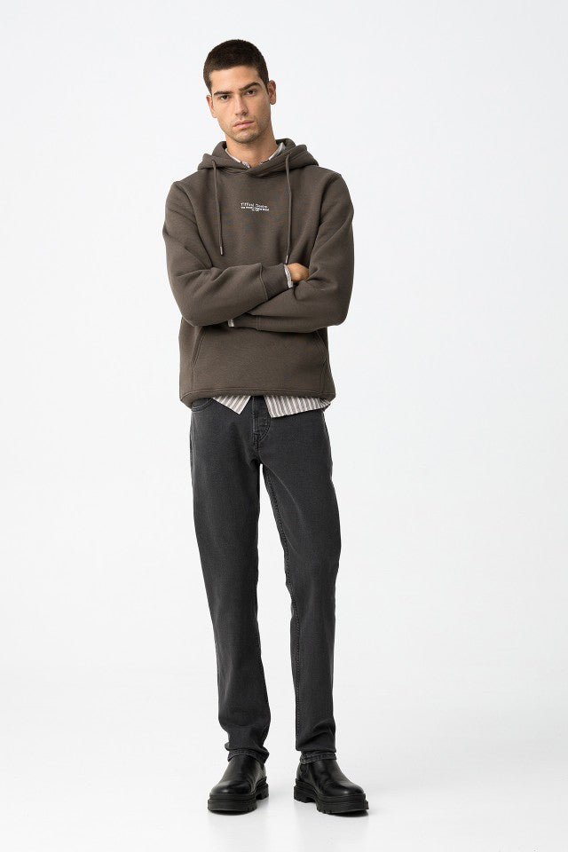 TIFFOSI Dark Gray Comfort Fit Denim Jeans
