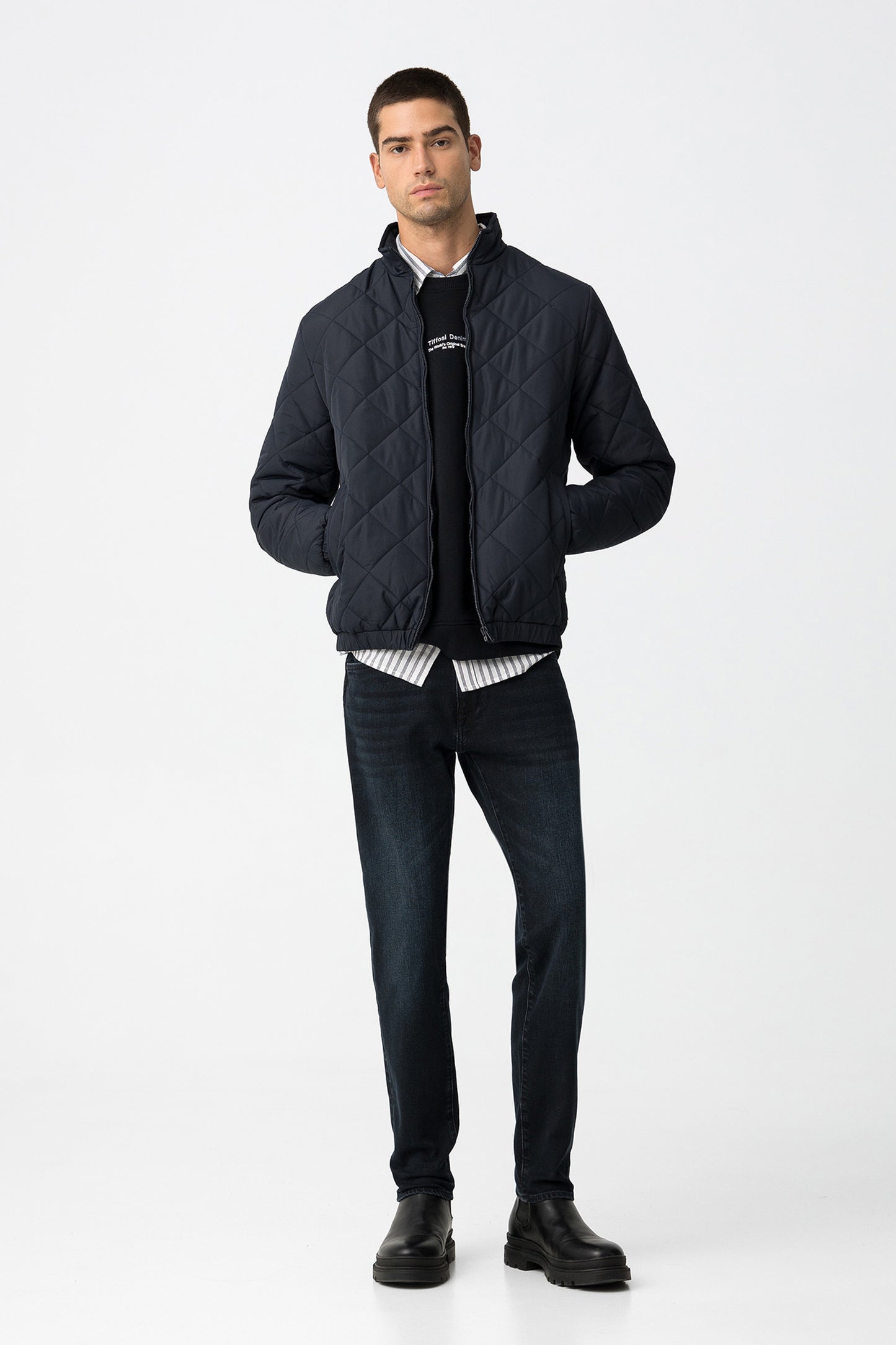 TIFFOSI Light Black Leo Straight Fit Denim Jeans