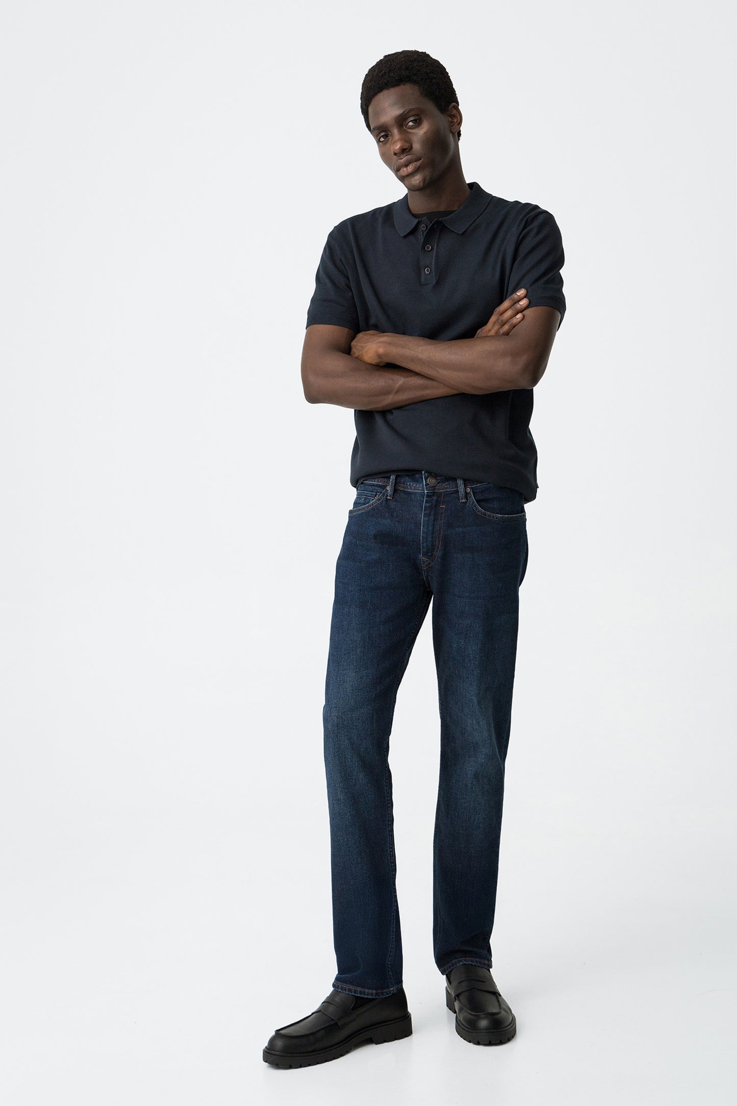 TIFFOSI Dark Blue Leo Comfort Fit Denim Jeans