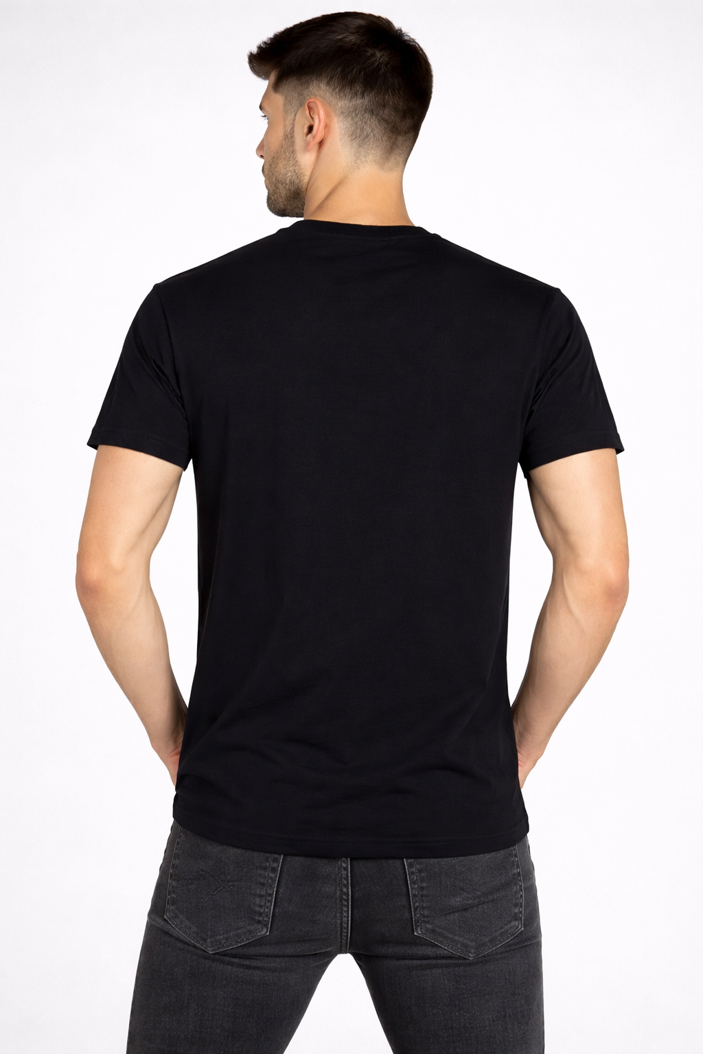 ELLESSE Men's Twin Stripe Crew Neck T-Shirt | Black
