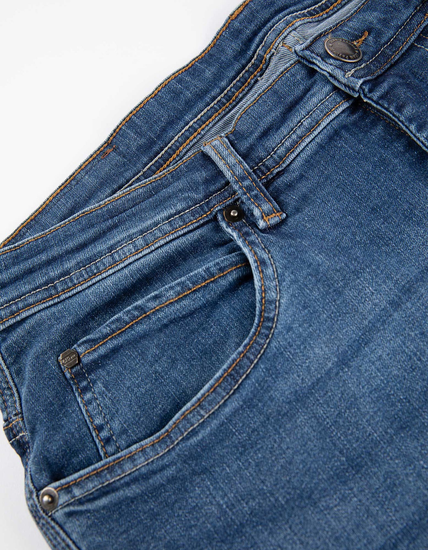 TAKKO Medium Blue Straight Fit Denim Jeans