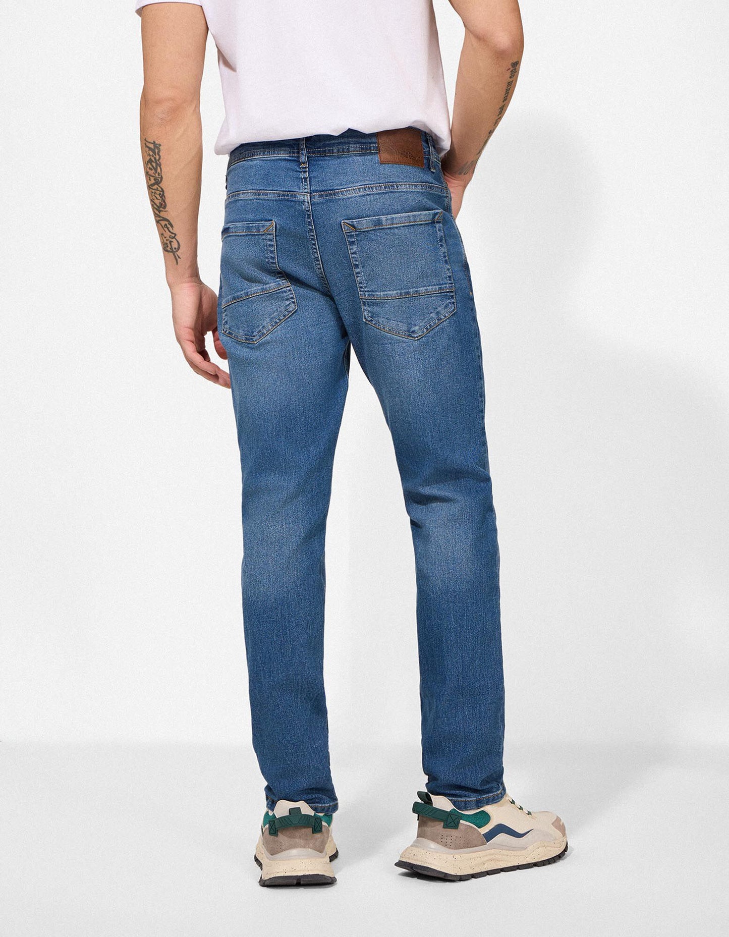 TAKKO Medium Blue Straight Fit Denim Jeans