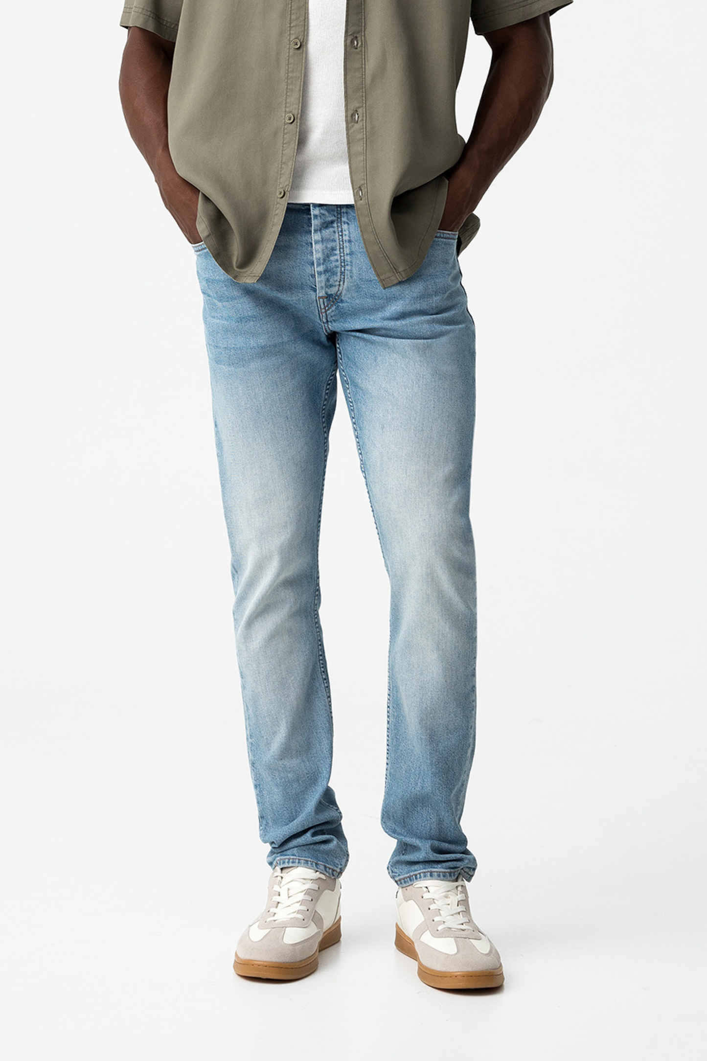 TIFFOSI Light Blue Comfort Fit Denim Jeans