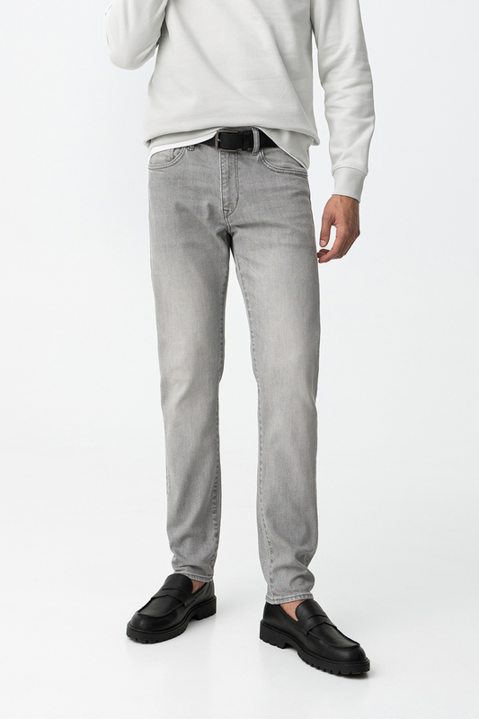TIFFOSI Light Gray Leo Tapered Fit Denim Jeans
