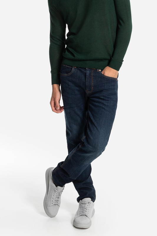 TAKKO Dark Blue Comfort Fit Denim Jeans