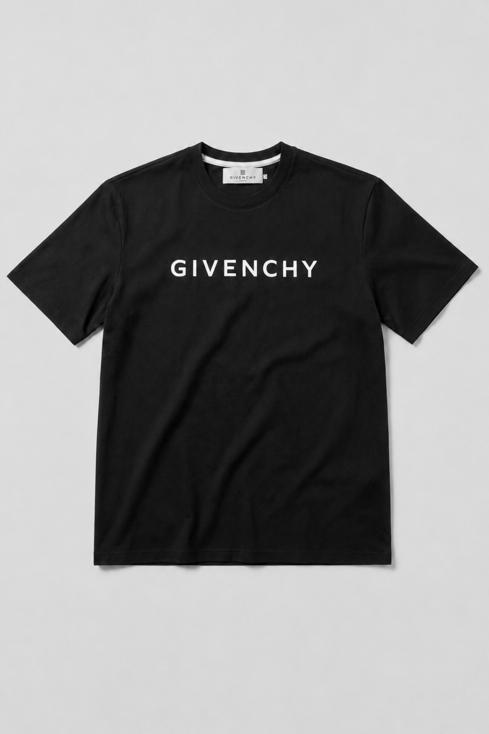 GIVENCHY PARIS Down Shoulder Oversized Logo T-Shirt | Black