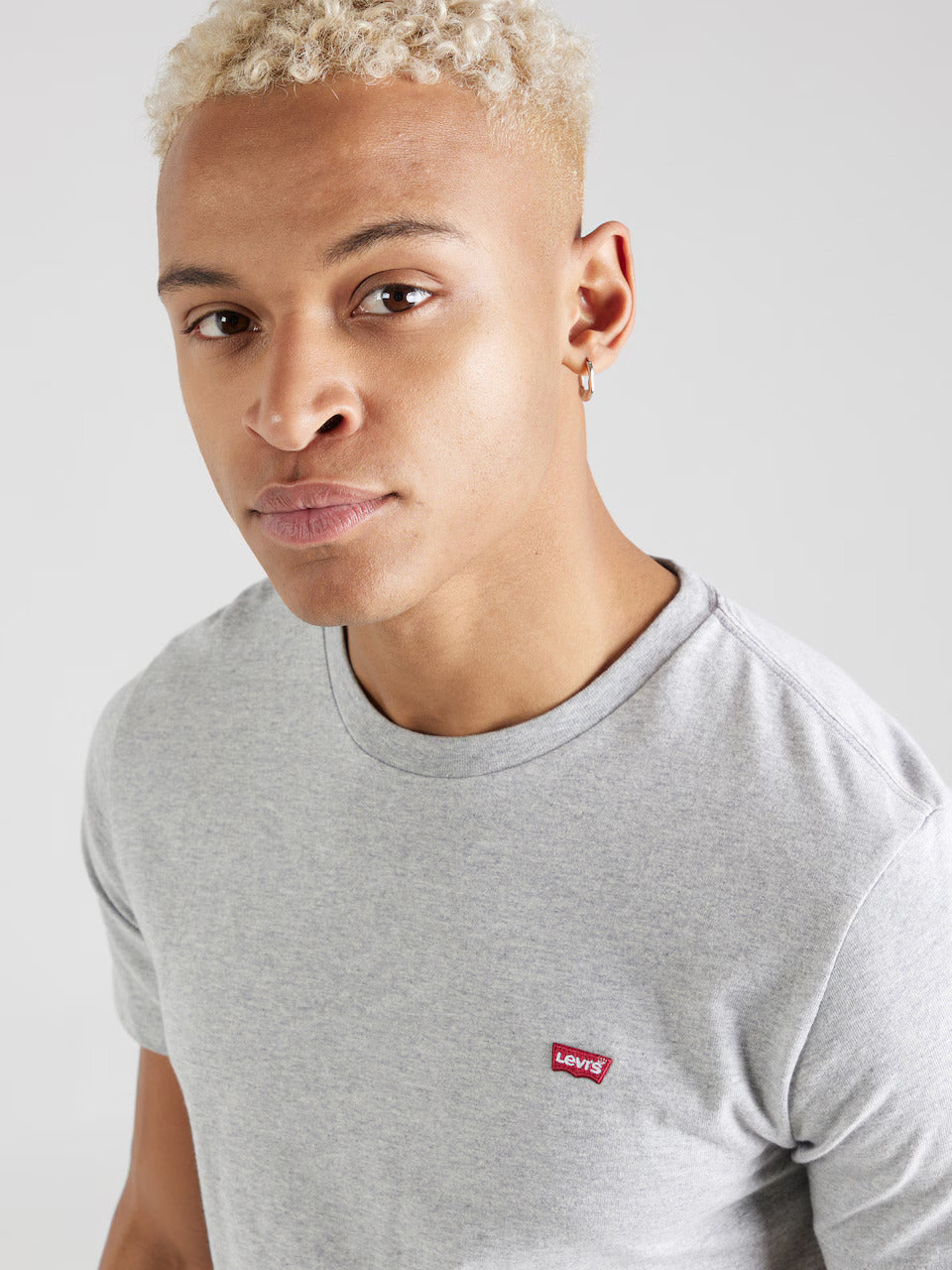 Levi’s Men Original Housemark Crew Neck T-Shirt | Light Gray