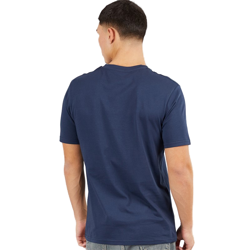 ELLESSE Men's Crew Neck Twin Stripe T-Shirt | Navy Blue