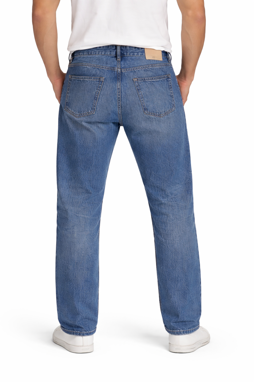 ZARA Mid Blue Classic Straight Fit denim Jeans