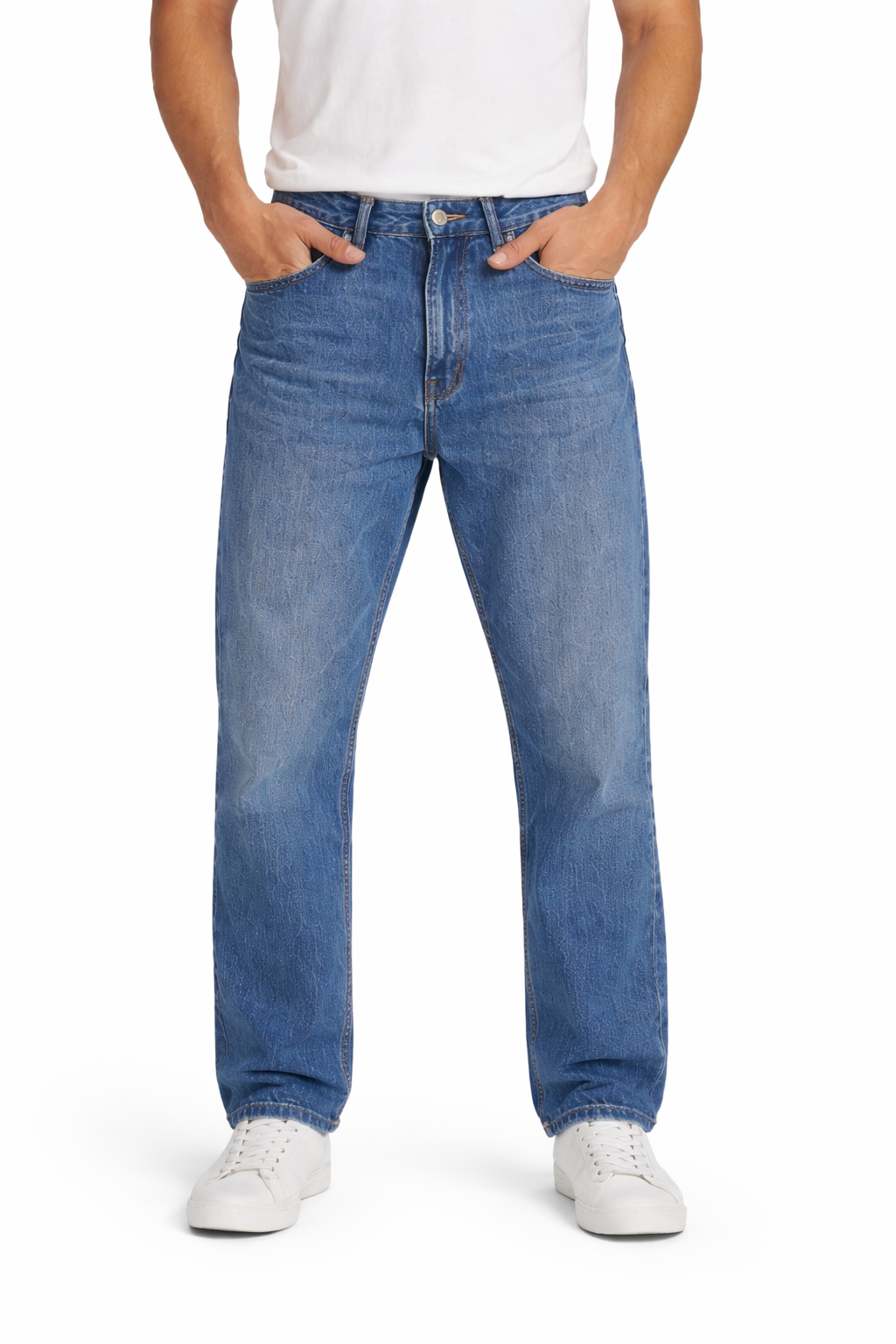 ZARA Mid Blue Classic Straight Fit denim Jeans