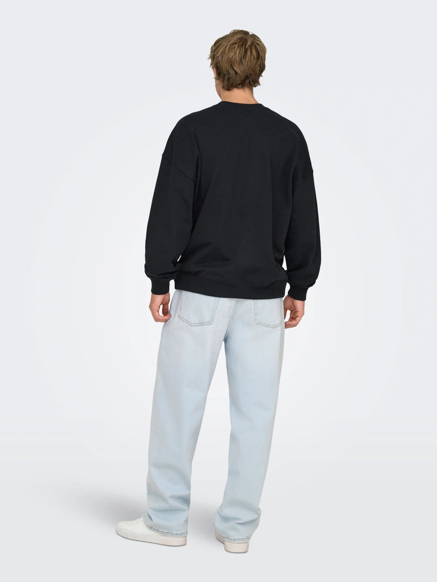 ONLY-SONS Faded Blue Baggy Denim Jeans